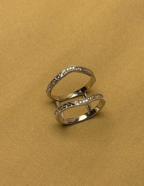 Celeste Dual Band 925 Sterling Silver Ring